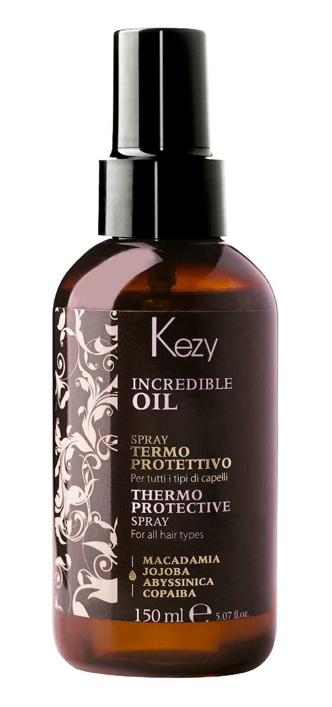 Kezy,INCREDIBLE OIL Термозащитный спрей Тhermoprotective spray, Фото интернет-магазин Премиум-Косметика.РФ